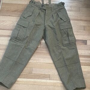 Vintage 1962 HCH Muermann German military wool cargo pants